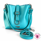The Laguna Handbag — Turquoise & Harlequin