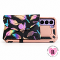 Iridescent Feathers -"Keep It Close"Cell Phone Card Holder