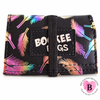 Iridescent Feathers -"Keep It Close"Cell Phone Card Holder