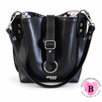 The Nocturne Handbag — Black & Blush Florals