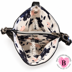 The Nocturne Handbag — Black & Blush Florals