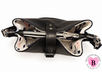 The Nocturne Handbag — Black & Blush Florals