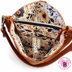The Marigold Handbag — Cognac & Floral