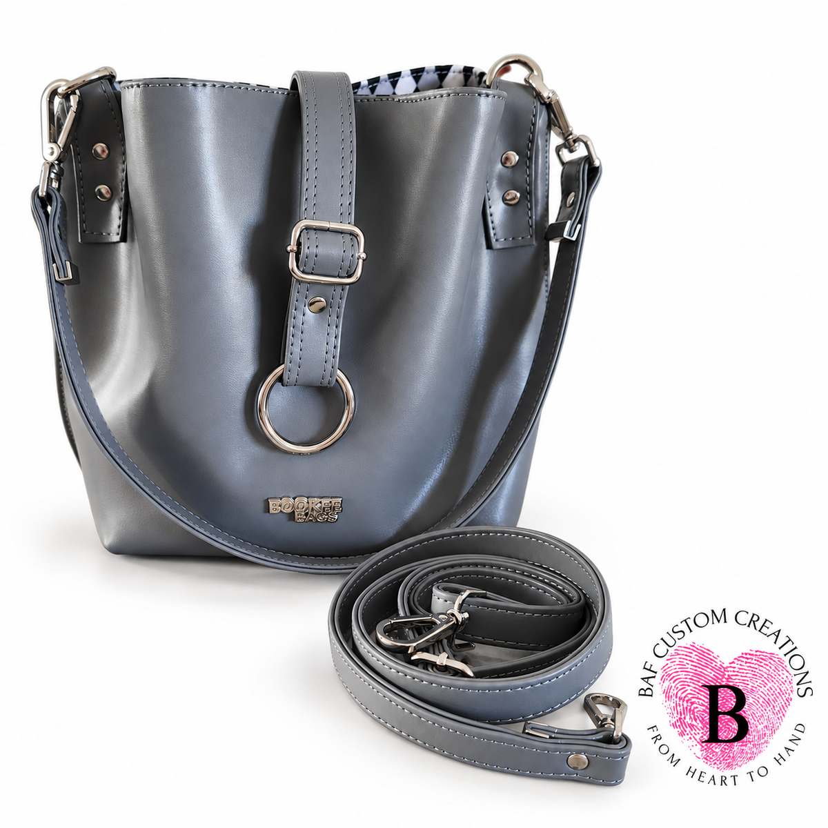 The Sterling Handbag — Gray & Harlequin