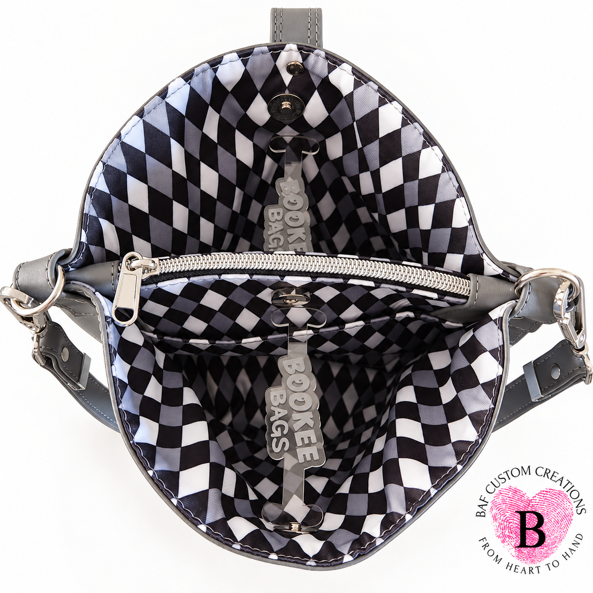 The Sterling Handbag — Gray & Harlequin
