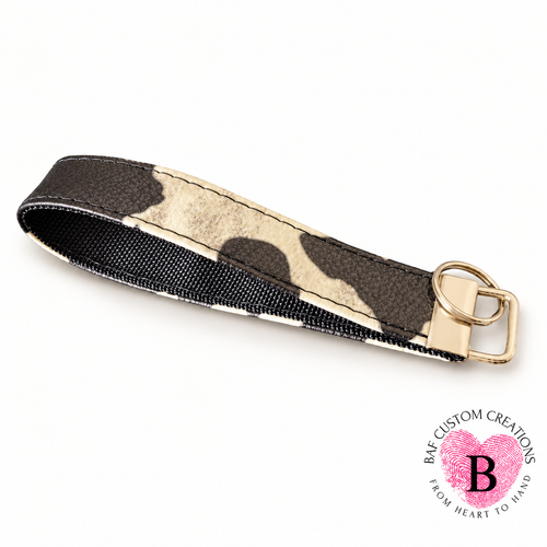 Cow Print Key Fob