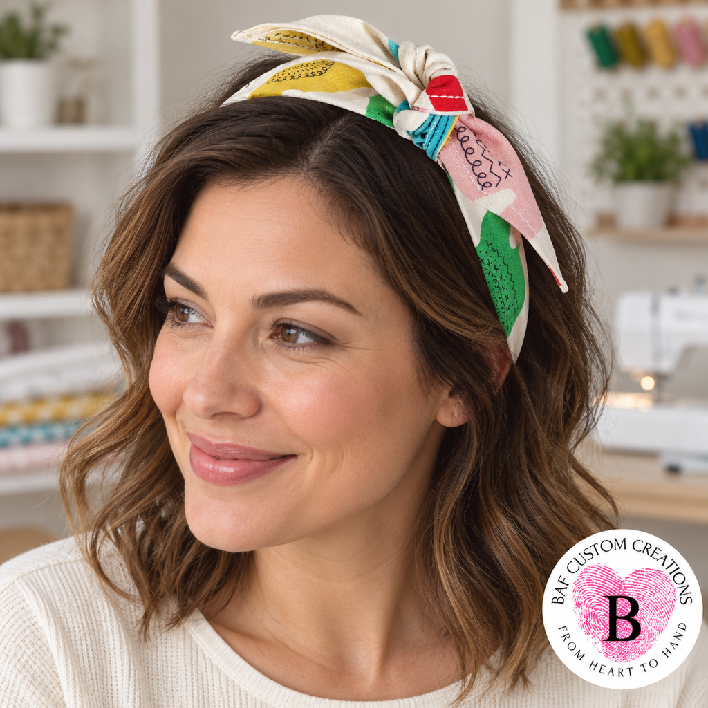 Sew Much Joy Colorful Sweaters  — Knotted Headband