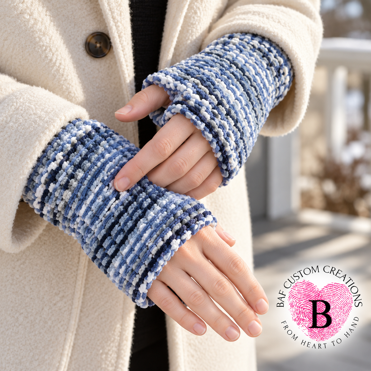 Winter Harbor — Fingerless Gloves