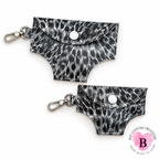 Wild & Cheeky — Monochrome Leopard Change Purse (Click for available sizes)