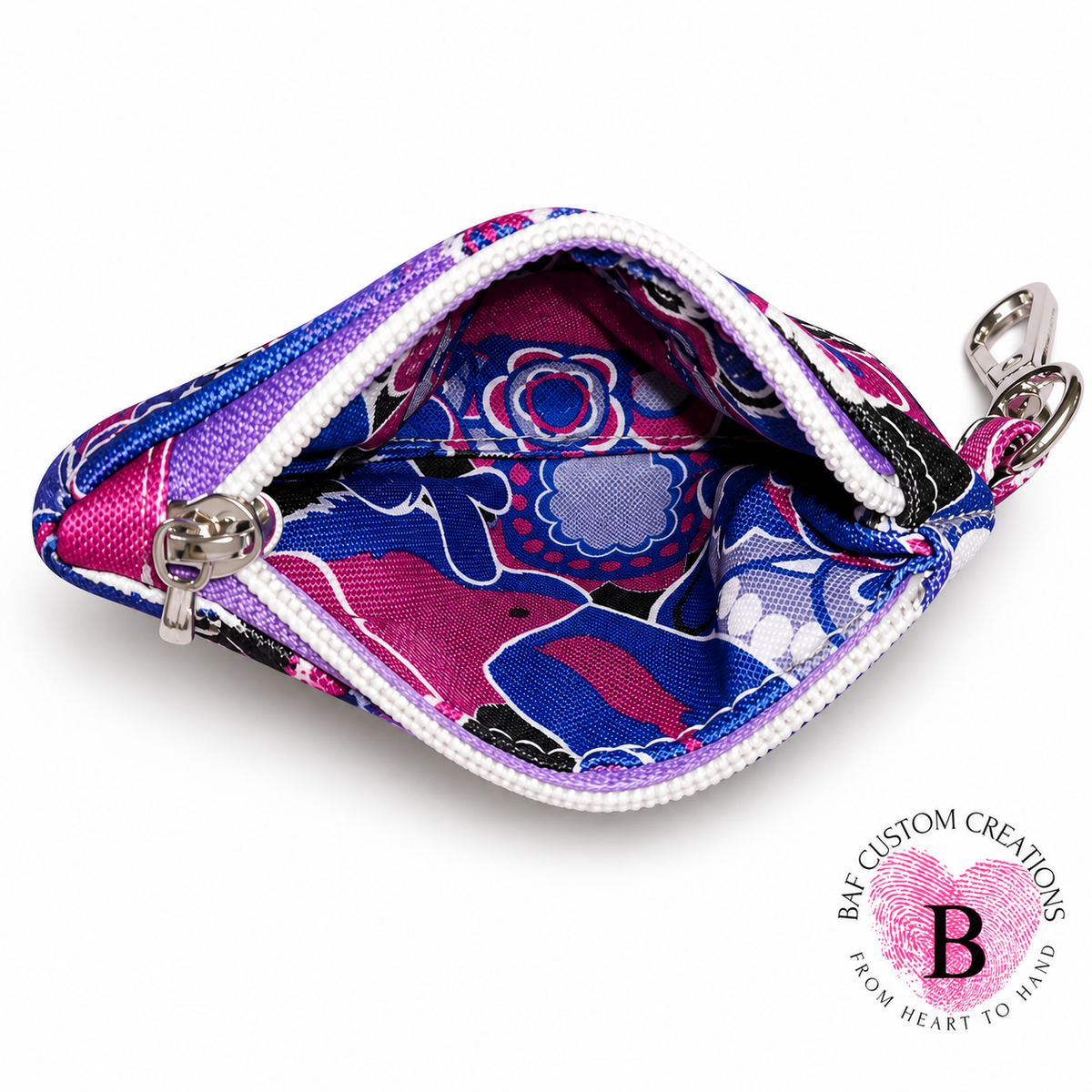 Zippered Pouch with Tissue Holder (Tissues included)