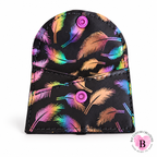 Iridescent Feathers -"Keep It Close"Cell Phone Card Holder