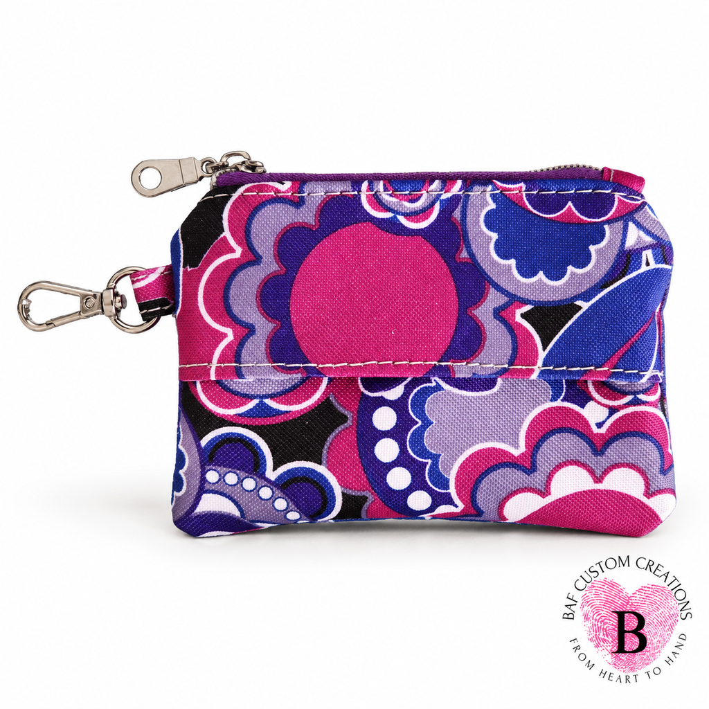 Zippered Pouch with Tissue Holder (Tissues included)